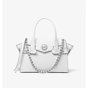 Michael kors Carmen white leather satchel